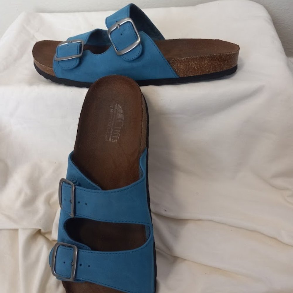 Cliff's by White Mountain Boho Women's Sandals Size 10 Teal Blue - Picture 3 of 5